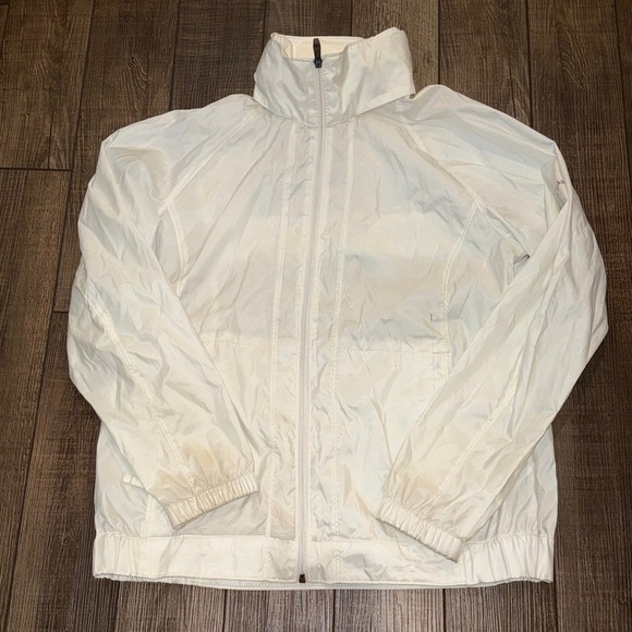 columbia sportswear Other - Columbia Sportswear White Windbreaker Jacket Mesh Lined Full Zip Large